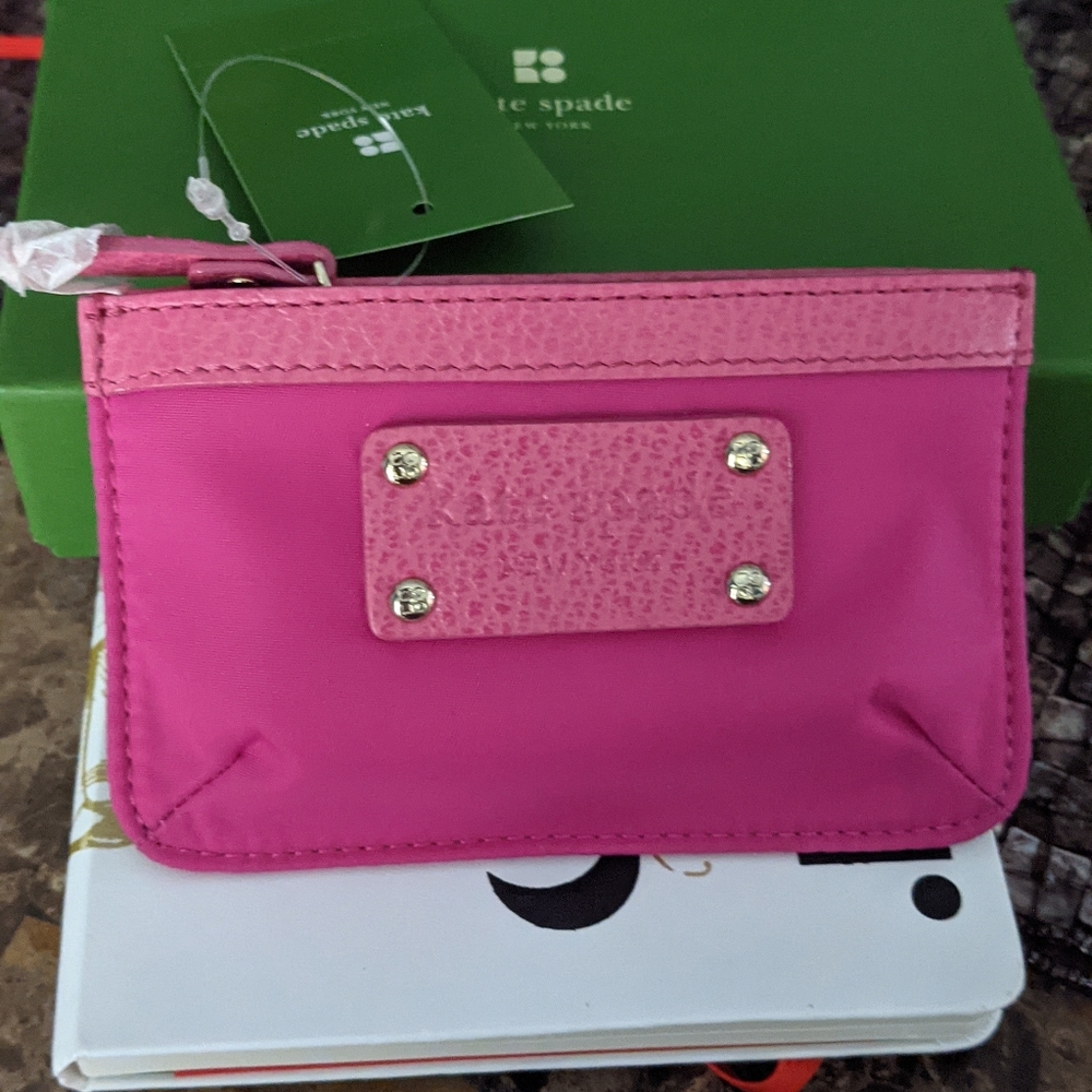 New! Kate Spade Pink Union Square Coin Purse! - Picture 3 of 9